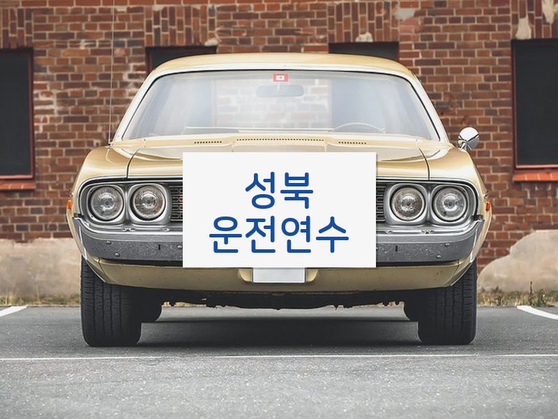 성북운전연수 후기