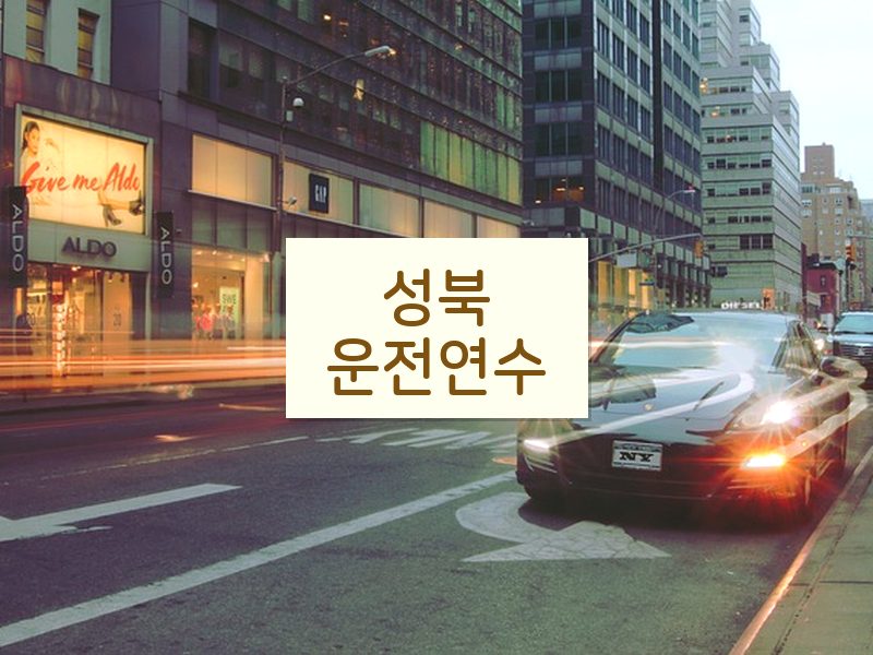 성북운전연수 후기
