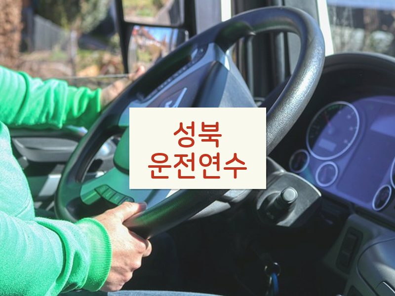성북운전연수 후기