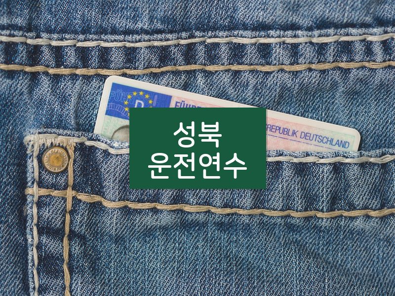 성북운전연수 후기