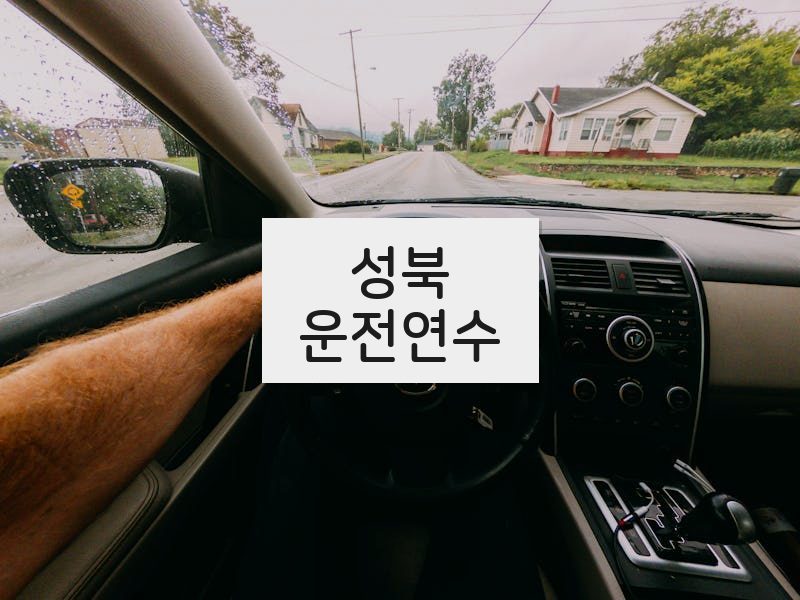 성북운전연수 후기