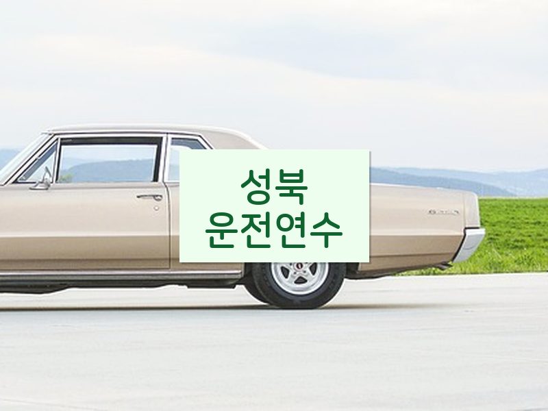 성북운전연수 후기