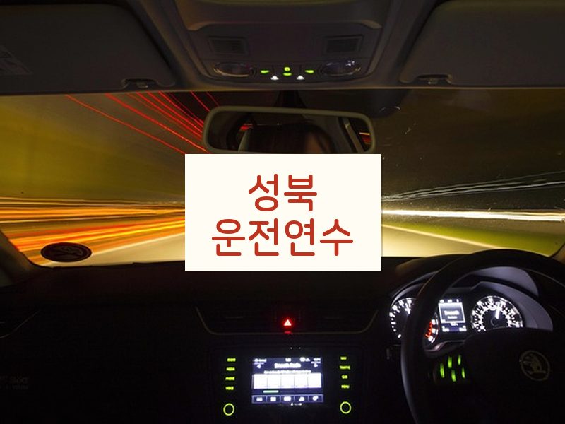 성북운전연수 후기
