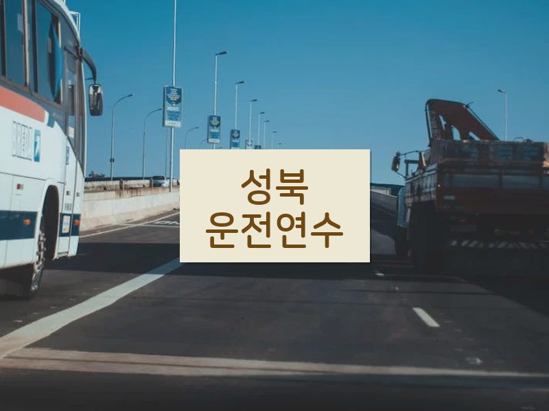 성북운전연수 후기