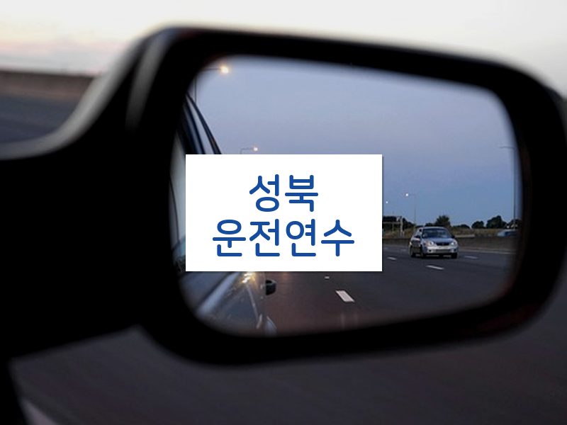 성북운전연수 후기