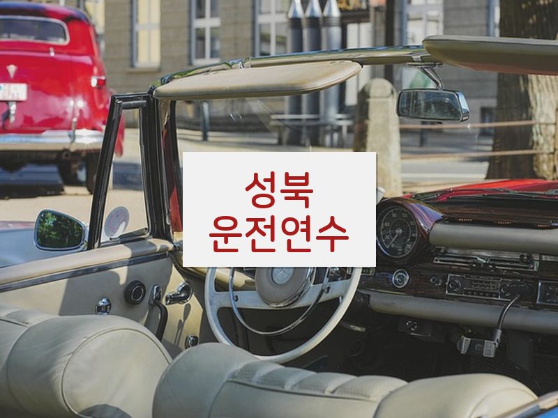 성북운전연수 후기