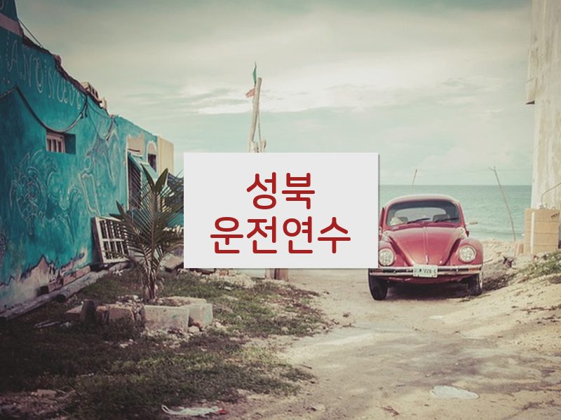 성북운전연수 후기