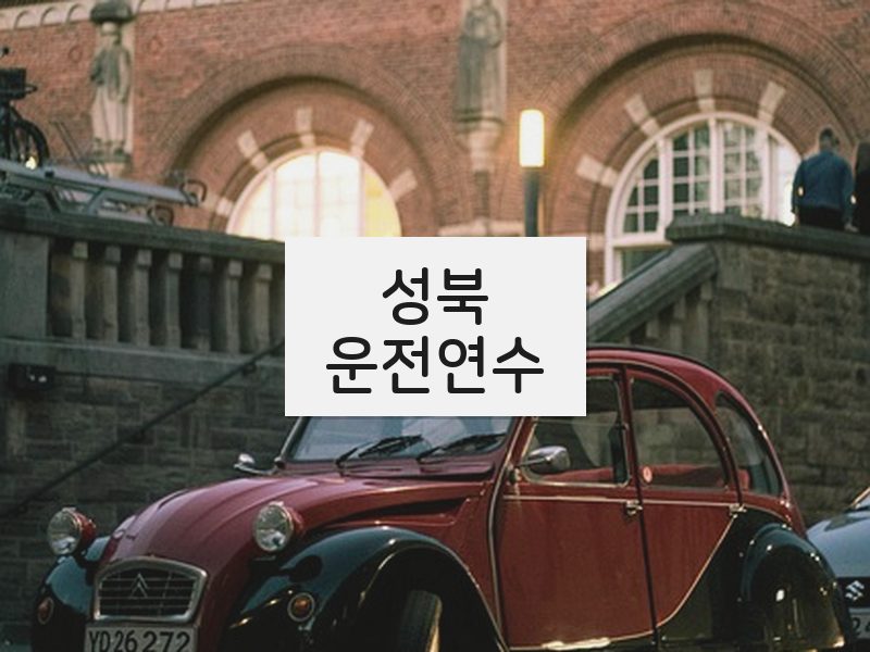 성북운전연수 후기