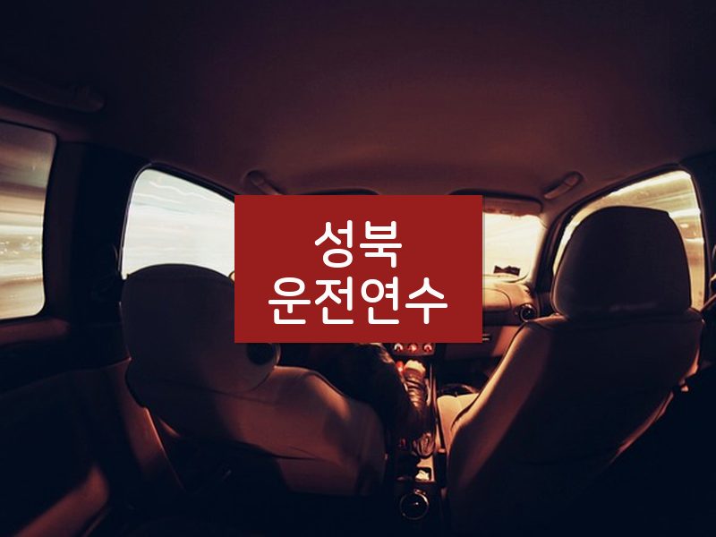 성북운전연수 후기