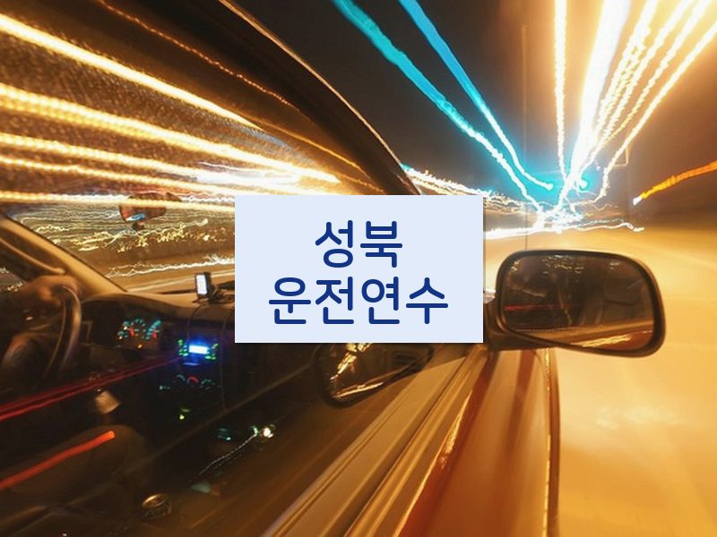 성북운전연수 후기