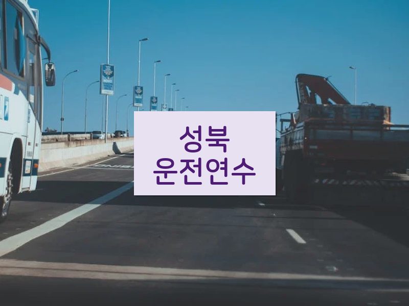 성북운전연수 후기