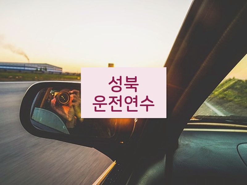 성북운전연수 후기
