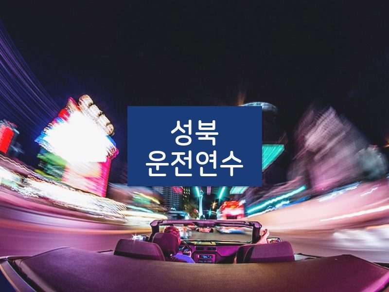 성북운전연수 후기