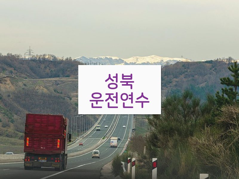 성북운전연수 후기