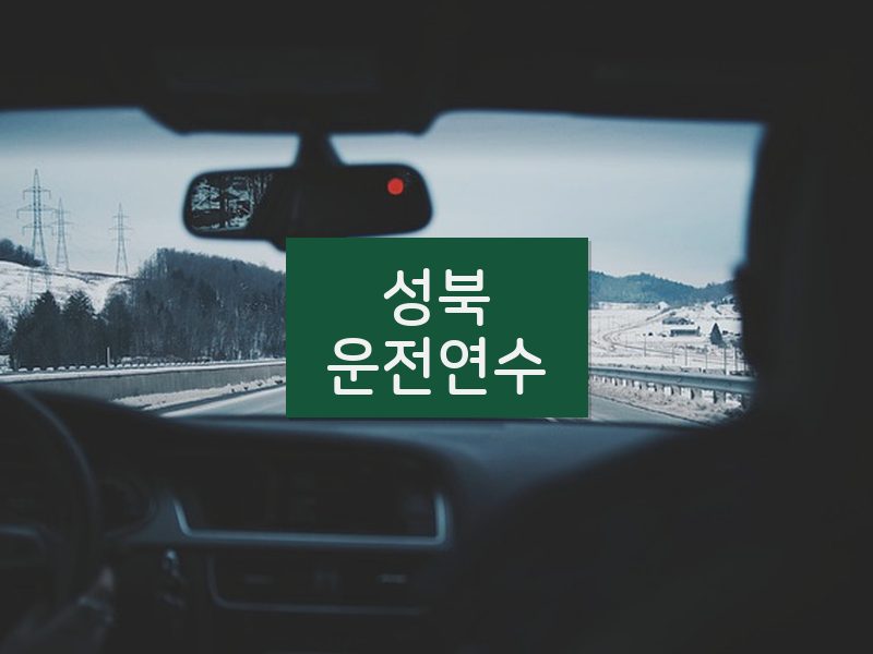 성북운전연수 후기
