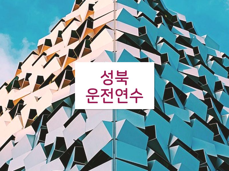 성북운전연수 후기
