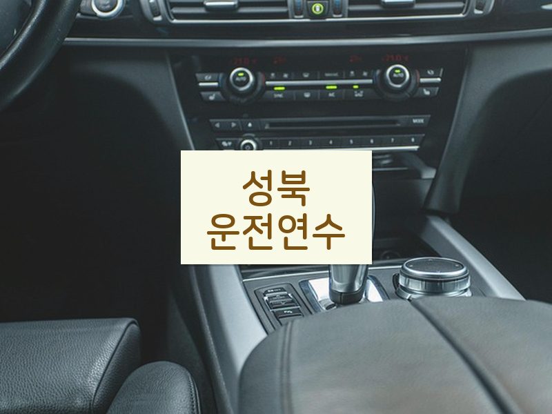 성북운전연수 후기