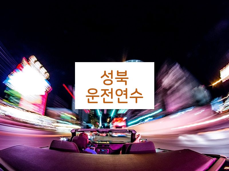성북운전연수 후기
