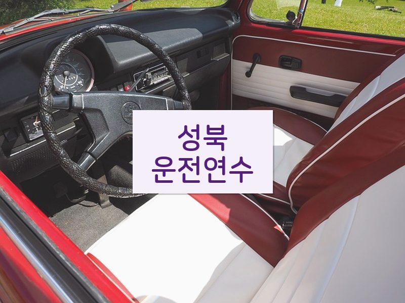 성북운전연수 후기