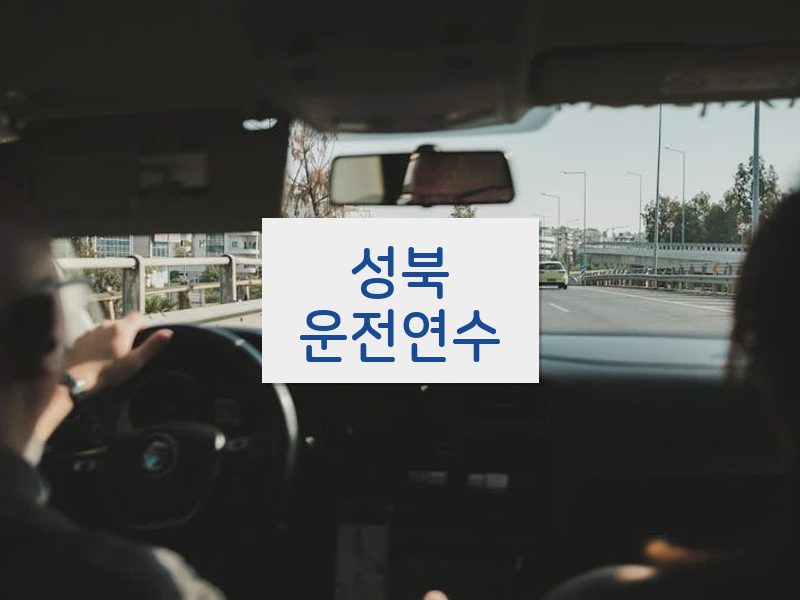 성북운전연수 후기