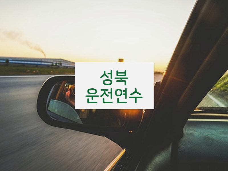 성북운전연수 후기