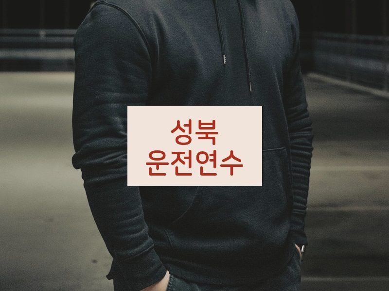 성북운전연수 후기