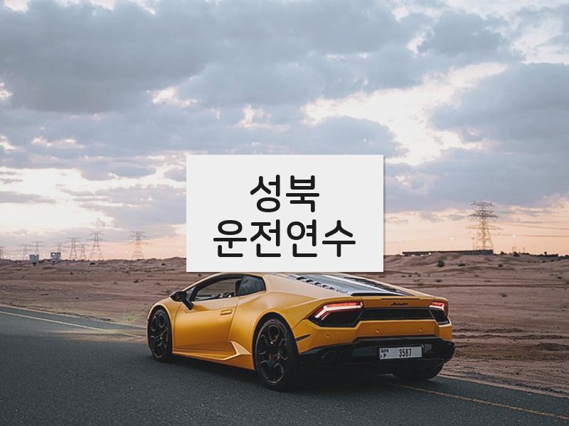 성북운전연수 후기