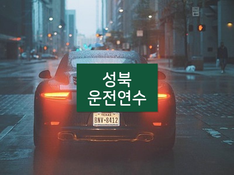 성북운전연수 후기