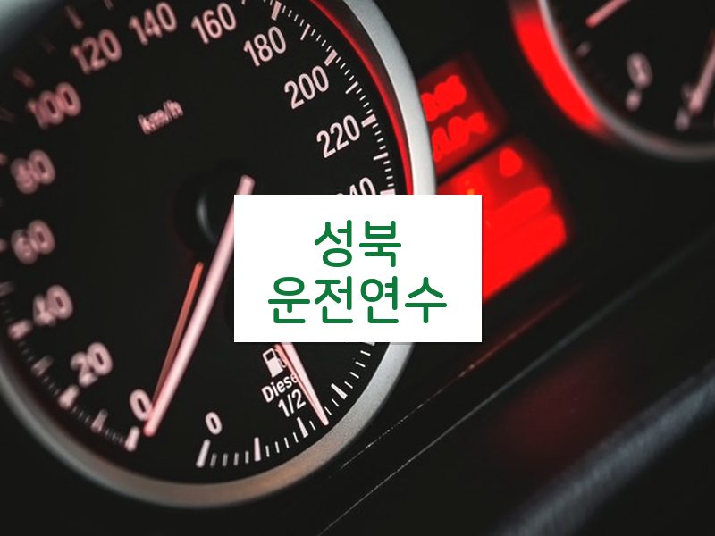 성북운전연수 후기