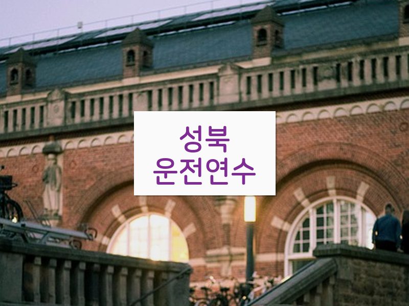 성북운전연수 후기
