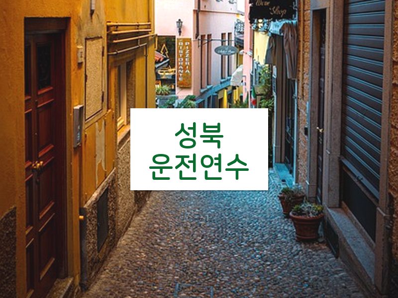 성북운전연수 후기