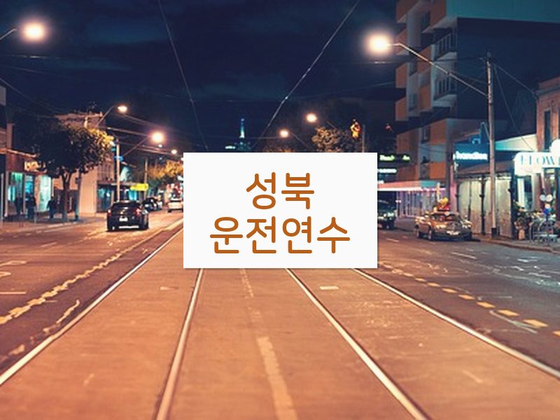 성북운전연수 후기