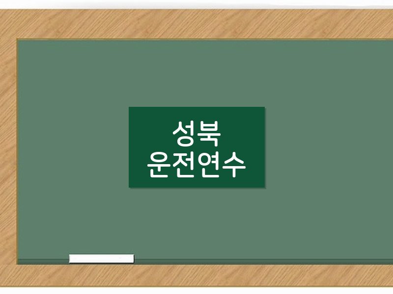성북운전연수 후기