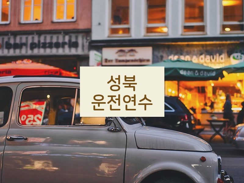 성북운전연수 후기