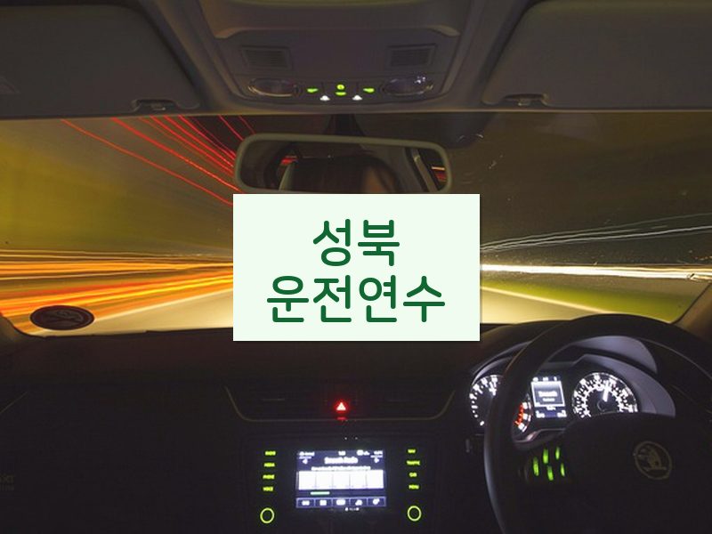 성북운전연수 후기