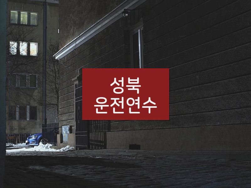 성북운전연수 후기