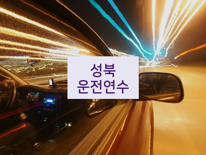 성북운전연수 후기