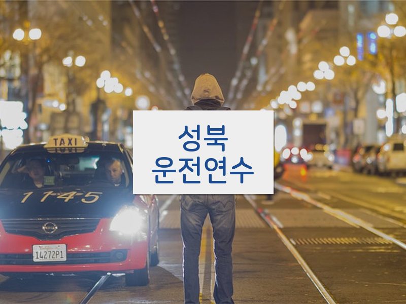 성북운전연수 후기