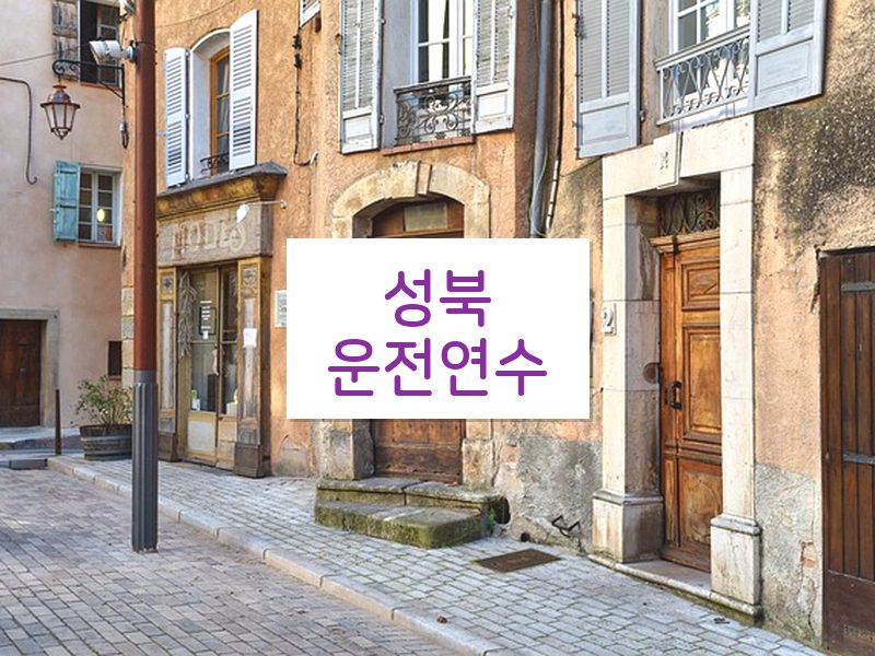 성북운전연수 후기