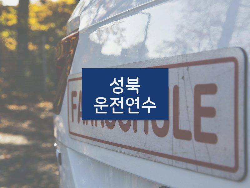 성북운전연수 후기