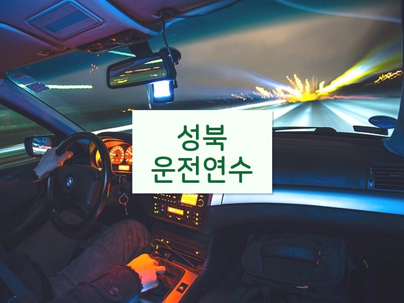 성북운전연수 후기