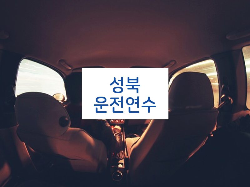 성북운전연수 후기