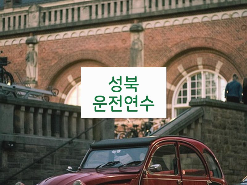 성북운전연수 후기