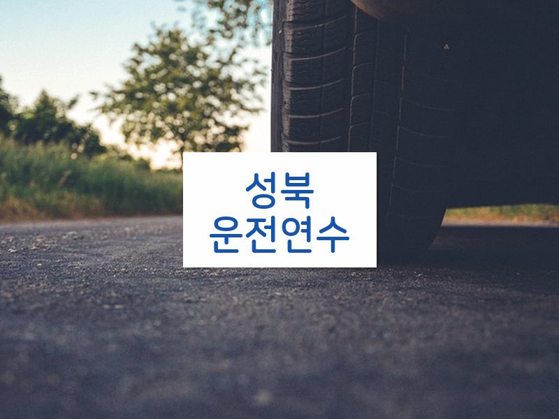 성북운전연수 후기