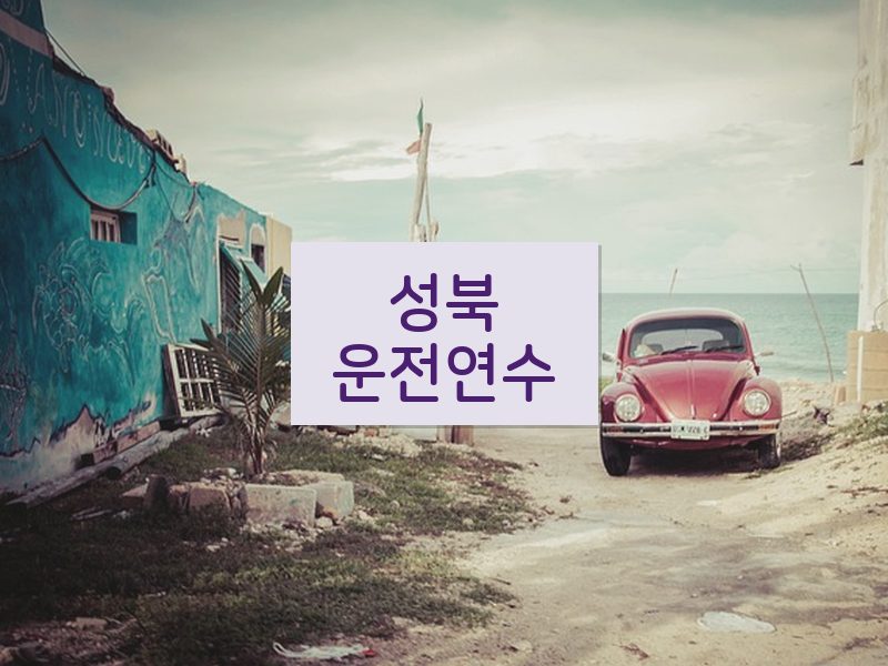 성북운전연수 후기