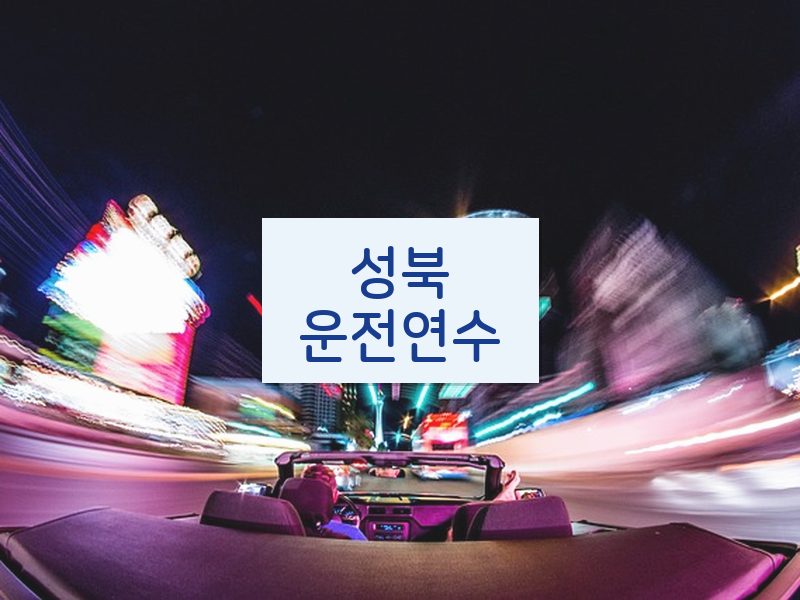 성북운전연수 후기