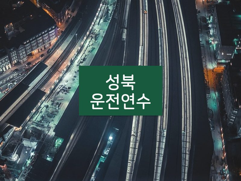 성북운전연수 후기