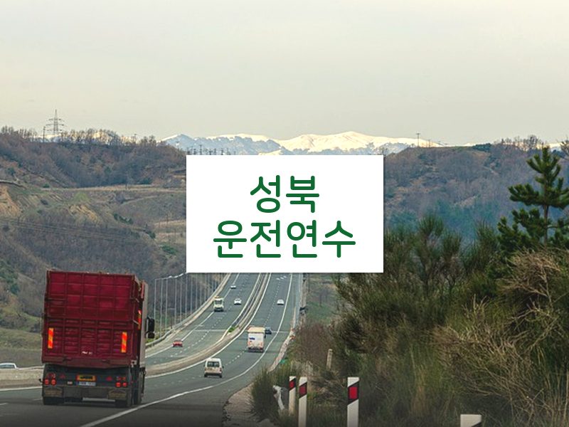 성북운전연수 후기